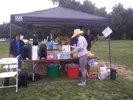 Water and shine other nutritional things for volunteers