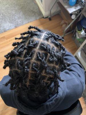 Mens loc retwist and style