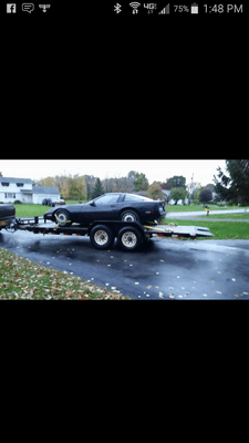 87 corvette transported to it owner safely