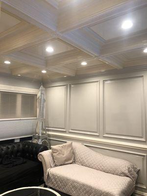 Living room Area Ceilings Walls Moldings Windows