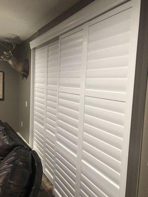 Slider door shutters