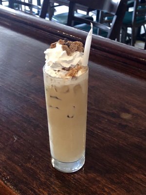 One Of My Spice Biscotti Ice Coffee .. You Will Only Get This @ Gus's & Of Course.