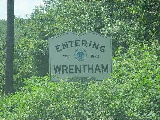 Entering Wrentham.