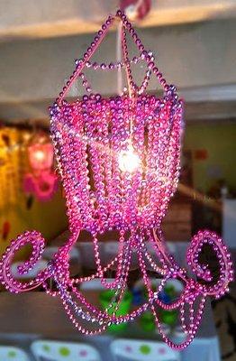 Mardi Gras Bead chandelier class