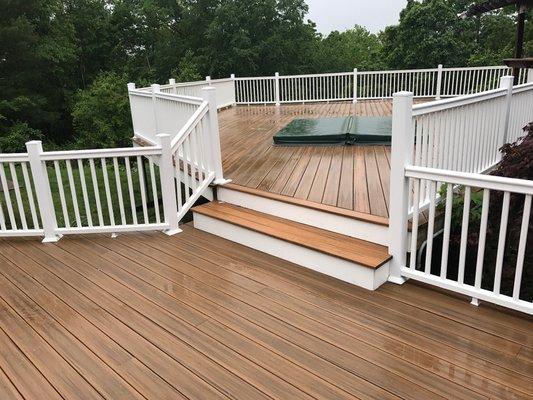 Deck, fencing, steps