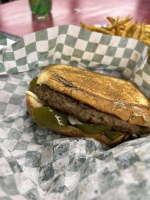 Patty melt w/ fries.