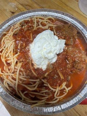 Spaghetti meatballs