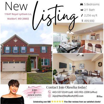 NEW LISTING! 11647 Royal Lytham Ln., Waldorf, MD 2062