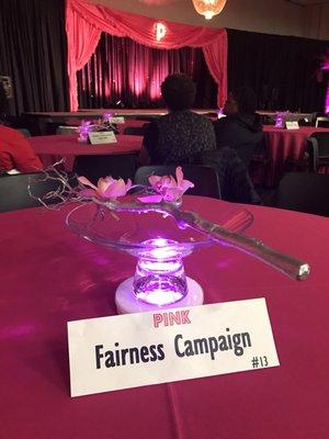 VIP table - sitting with the Fairness Campaign