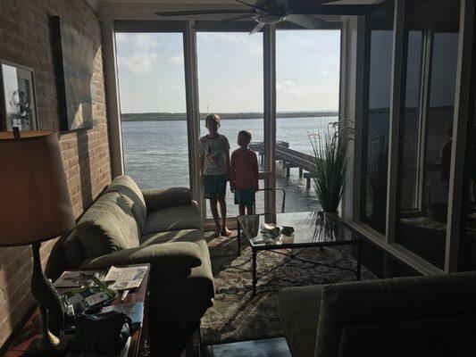 Overlooking an hip channel and fishing pier