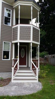 Exterior porch and spindles