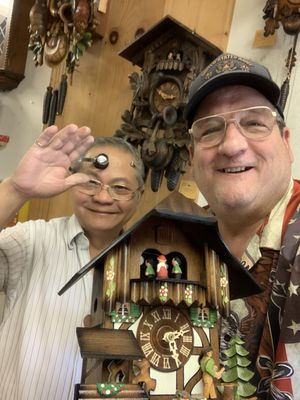 Here is the owner who does wonderful work on his clocks.  Mine looks brand new!