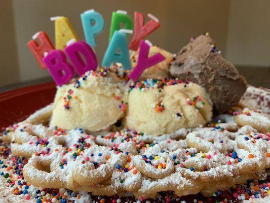 Let's celebrate your special day with a customized birthday funnel cake