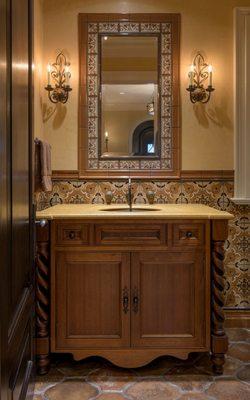 Bluff Residence: Powder Room Vanity