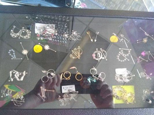 Part of our current body jewelry selection