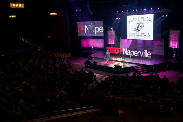 Dr. Richard Doss on stage at TEDxNaperville