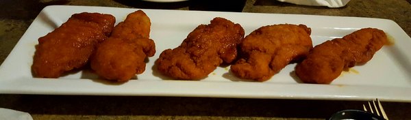 Chicken tenders with buffalo sauce