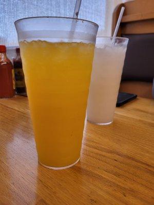 Mango aqua Fresca and horchata