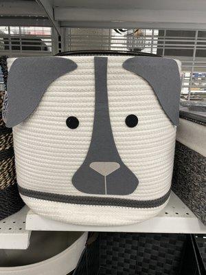 Cute dog toy basket