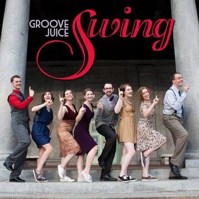 Groove Juice Swing instructors dancing on Cobb's Hill.