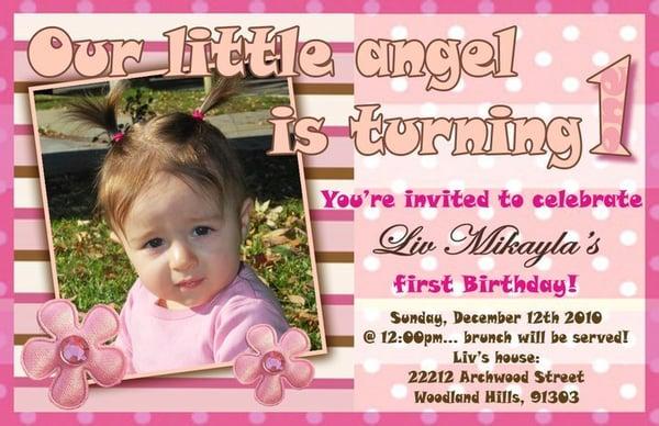 1st Birthday party invitation