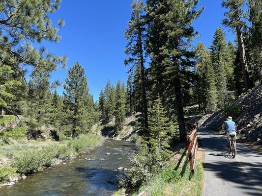 Bike path along Truckee river.