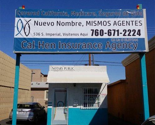 Oficina en Calexico a un lado del Yum Yum. 536 S. Imperial, Calexico, CA, 92231  760-671-2224