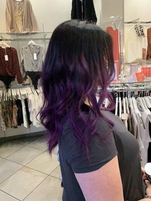 Purple ombré