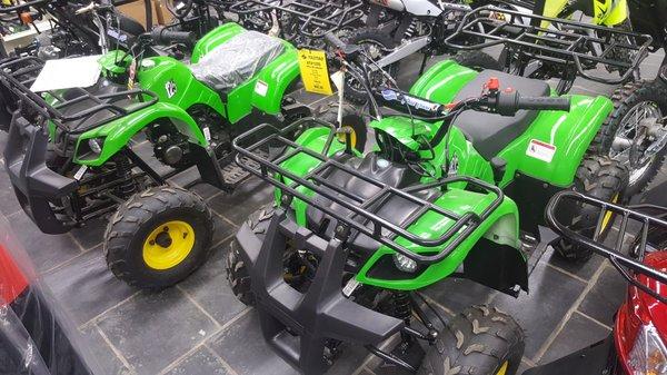 Some ATVs available in store.