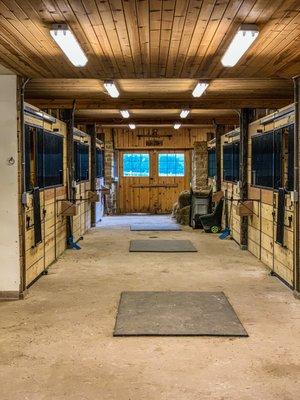 Indoor Stalls available for horseback riders.