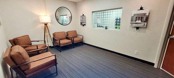 Modern waiting area for our patients.