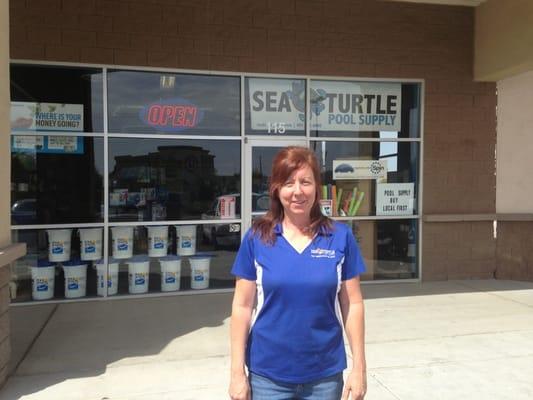 Come see Kathy for all your swimming pool and spa needs. She is CPO Certified Pool Operator. She knows pools!