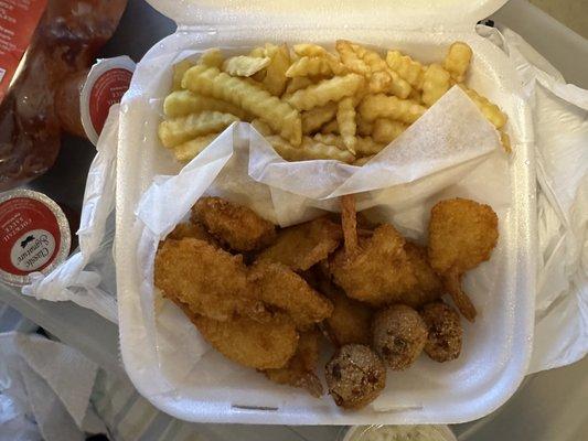 Fried Shrimp and Fries