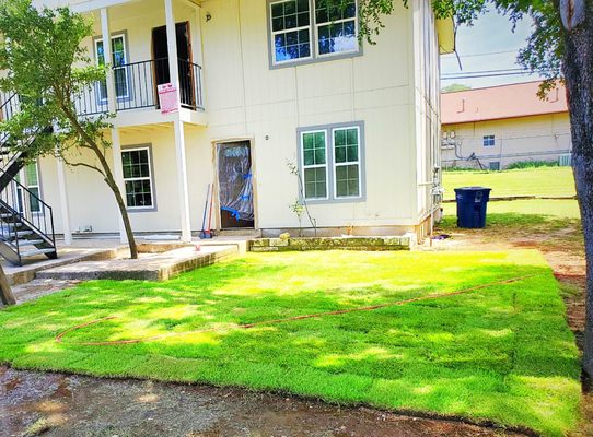 Sod installation