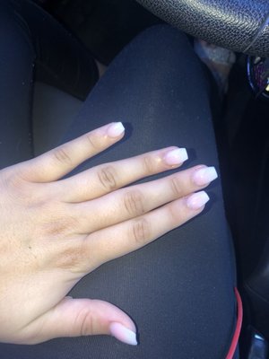 Ombré pink and white