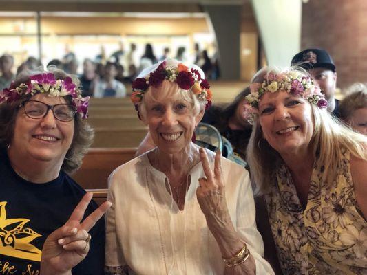 Celebration Jon today with our Hippie look and the Beatles took. Thank you Expressions of Love who made our headbands. Love them!