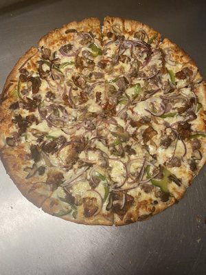 Large steak Bomb Pizza