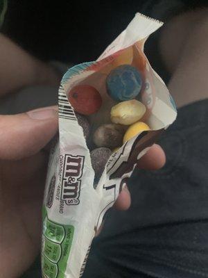 Moldy white chocolate M&M's,