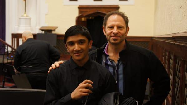 One of my star students, after playing the percussion chair in "Annie".