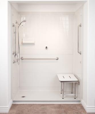 Complete barrier free showers