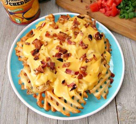 Cheese waffle fries