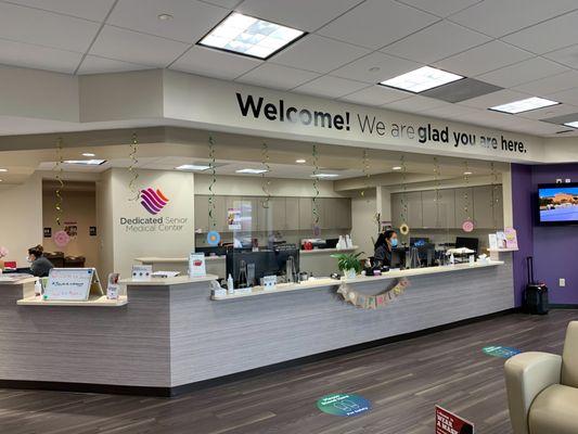 Dedicated Senior Medical Center Front Desk Interior