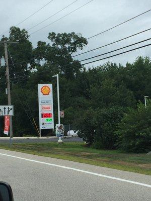 Farmington Road Shell of Rochester -- 95 Farmington Road / Route 11, Rochester             Sign