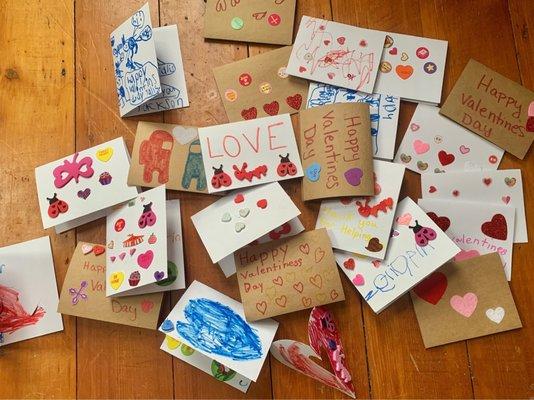 Children from the church delivered Valentines cards to our first responders!