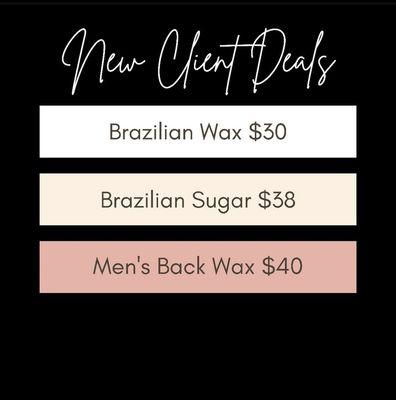 Always wanted to try waxing or sugaring? We've got the perfect deal for you.