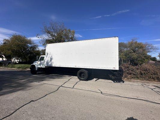 Big truck with lift gate and ramp