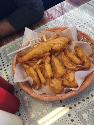 Fried fish and calamari.