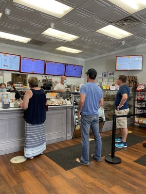 Inside the deli.