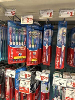 The ones on the left are for brushing your teeth. The ones on the left are for brushing your tooth!