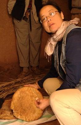 Barbara making Moroccan bread!